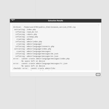 Minexon Web Hosting Depolama Ve Destek Kısıtlaması