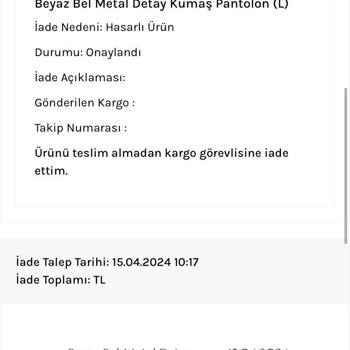 Bytugcekaya Ürünün İadesini Yapmıyor