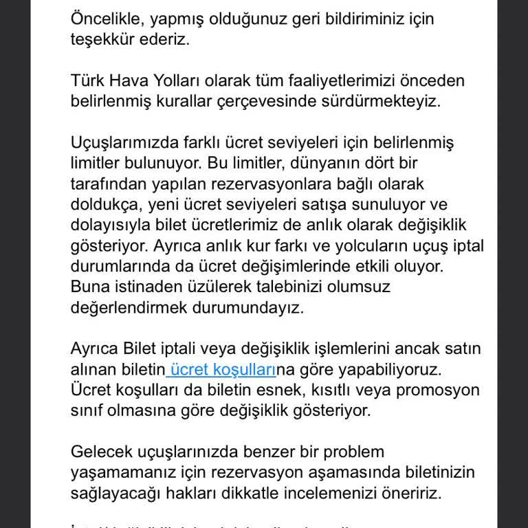 THY Müşteri Memnun Kalmasın Diye Elinden Geleni Yapıyor