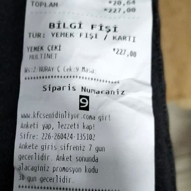 KFC Anket Bahanesiyle Saygısızlık