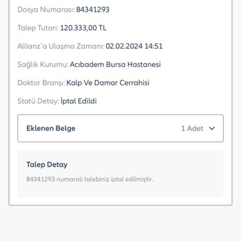 Acıbadem Hastanesi Allianz Sigorta Ameliyat Günü Beni Mağdur Etti