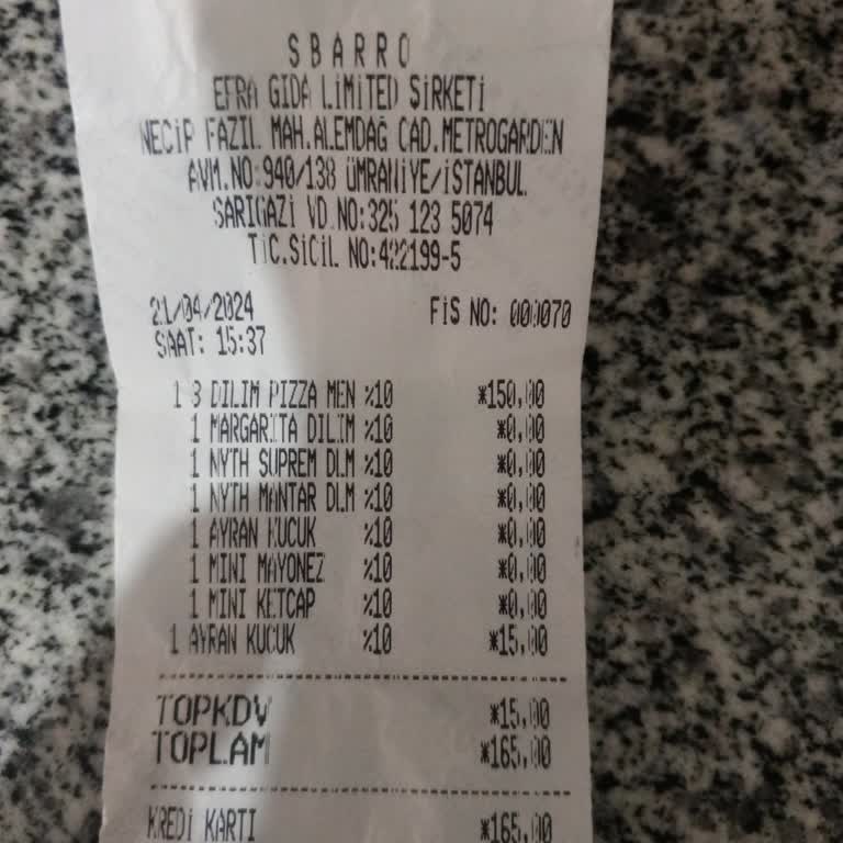 Sbarro Pizza Zehirlenme Ve İşe Gidememe