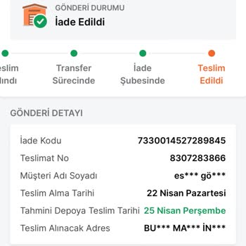 Fresh Scarfs Kargo Özensizliği Ve İade Reddi