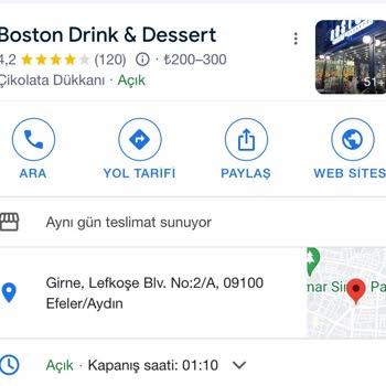 Boston Drink & Dessert (boston Dd) %10 Yerine %1 KDV Kesiyor
