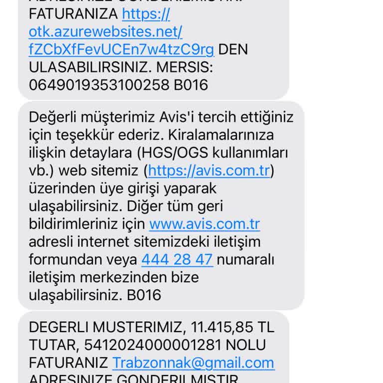 Avis Yetkilileri Lütfen Ücreti İade Edin