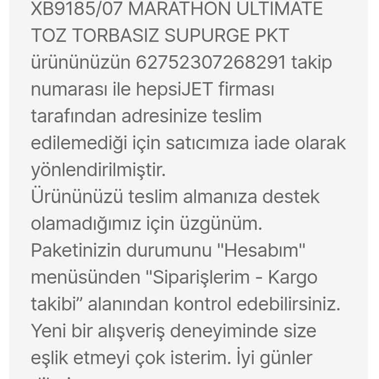 Hepsijet Arayıp Sormadan Kargomu Geri Yolladı