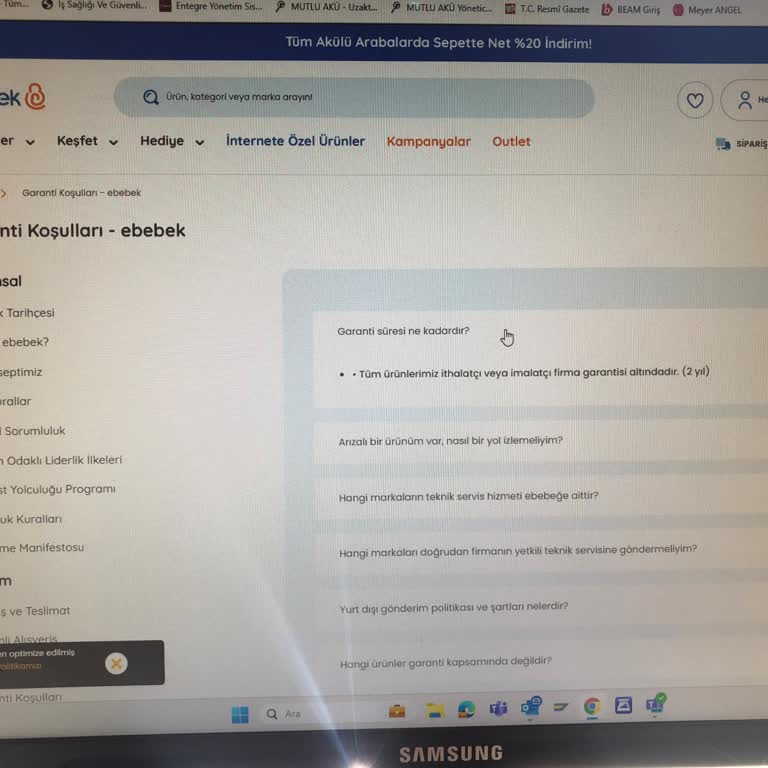 Ebebek Markasının Satış Sonrası Ürününün Arkasında Durmaması...