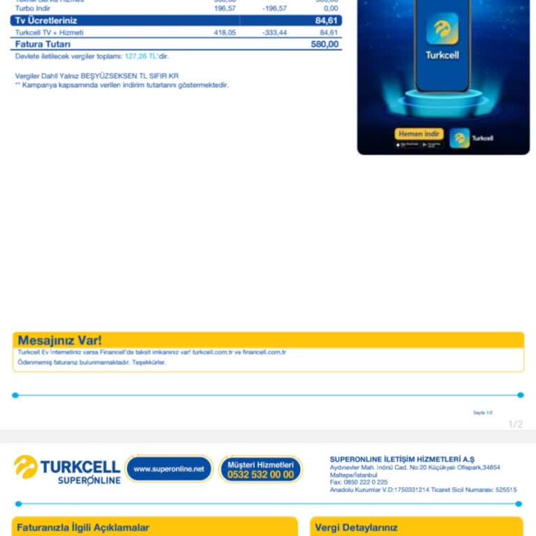 Superonline Sümernet Servisinin Yalan Beyanla Ücret Alması