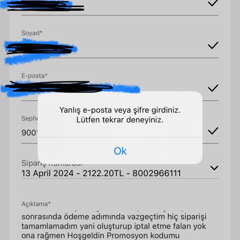 Sephora Online Hoşgeldin Kodumu Kullandırtmıyor