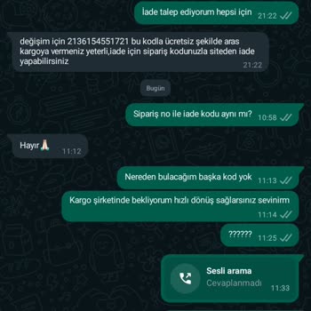 Fine Change Ürün Eksikliği Ve İade Sorunu