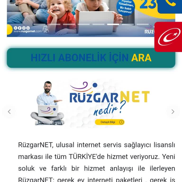Rüzgarnet Ev İnternet Problemi