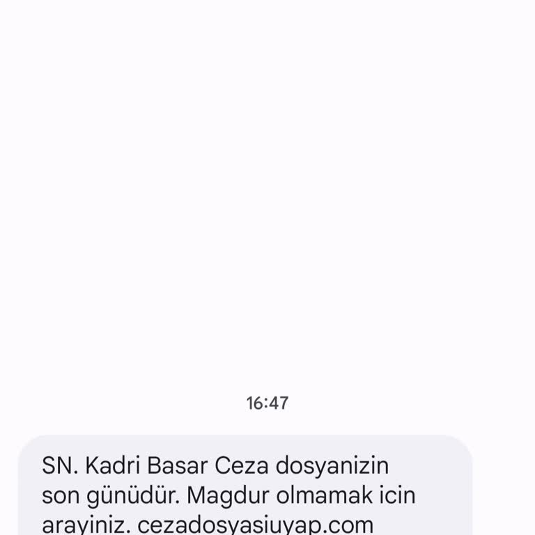 ERESTA (SMS) Haksız Suçlama İddiasıyla Karşı Karşıyayım!