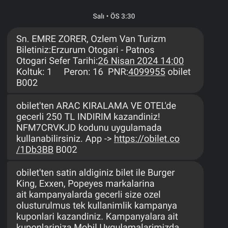 Obilet Mağduriyeti Ve Yardımcı Olmamaları