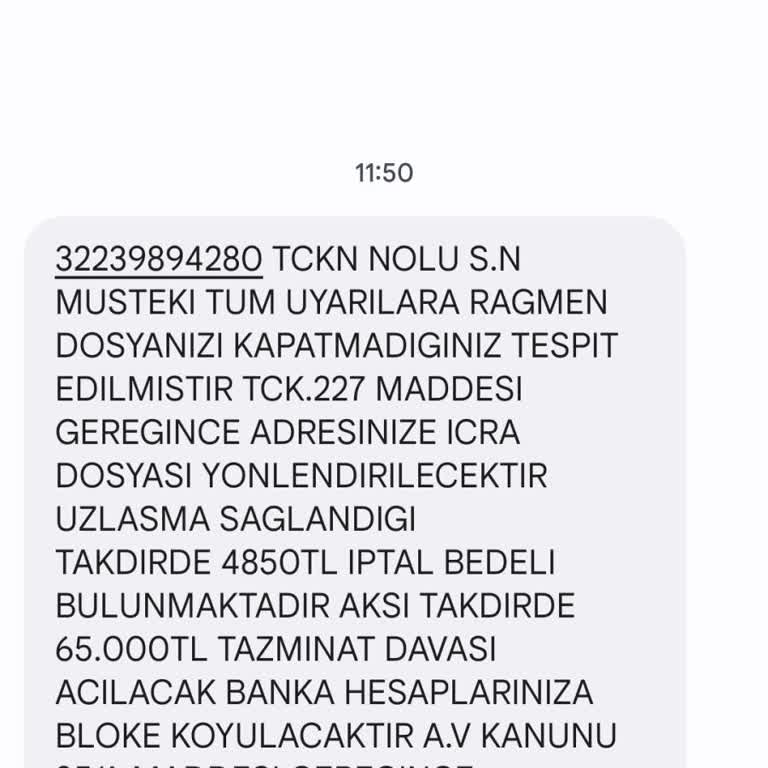 SOYDANSMNLIK (SMS) Şikayetimi Sizlere Arz Ederim