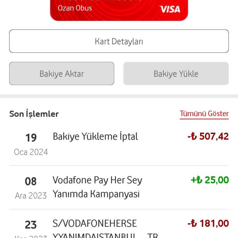 Vodafone Pay, Beni Mağdur Etti.