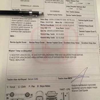 Honda Plaza Bora Ankara Yeni Honda Civic'te Beklenmedik Ses Problemi