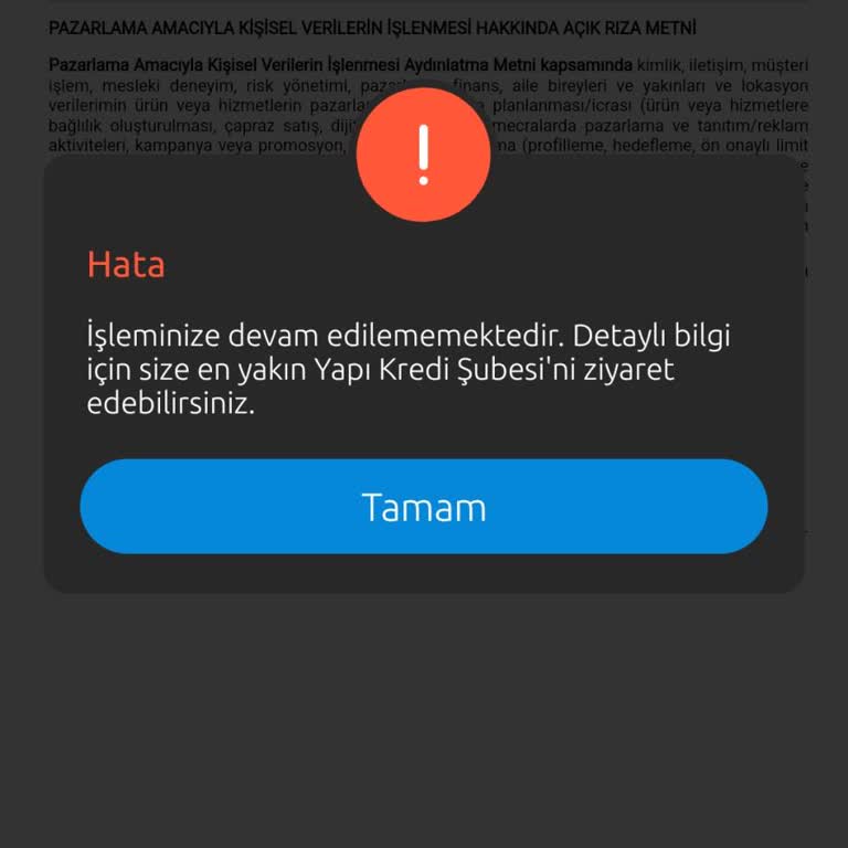 Yapı Kredi Mobil Uygulama Kayıt Sorunu Ve Destek Eksikliği