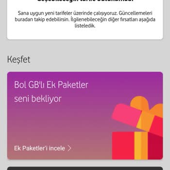 Vodafone Faturalı Tarifeler Çıkmıyor
