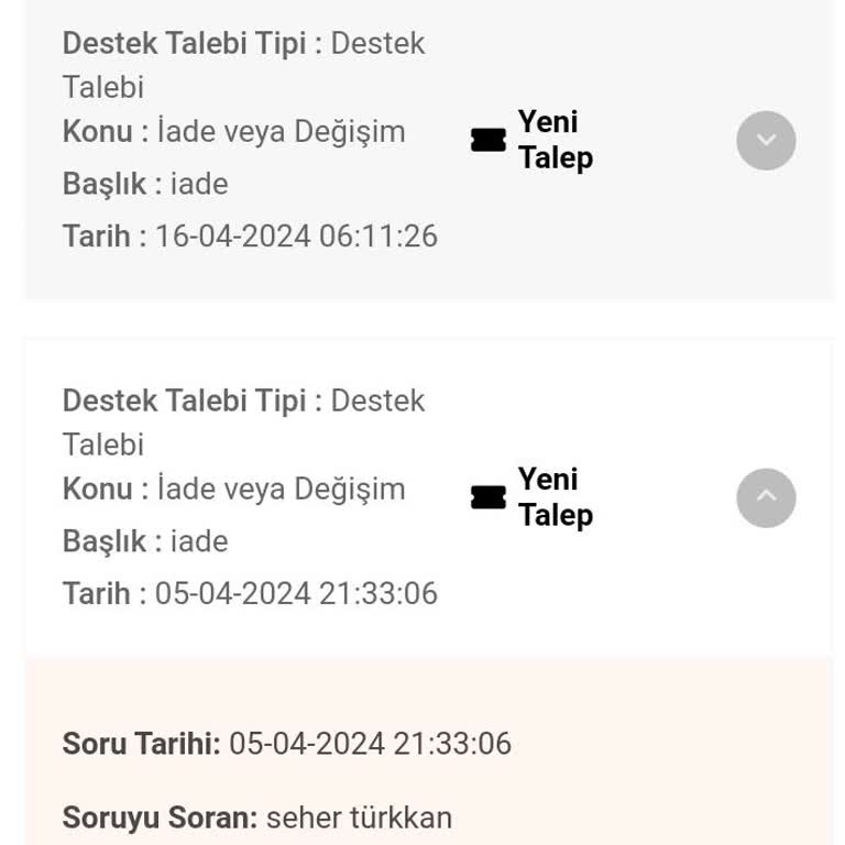 Feminen Moda Siparişimde İade Problemi