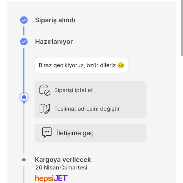 Hepsiburada Ürünüm Hala Kargoya Verilmedi