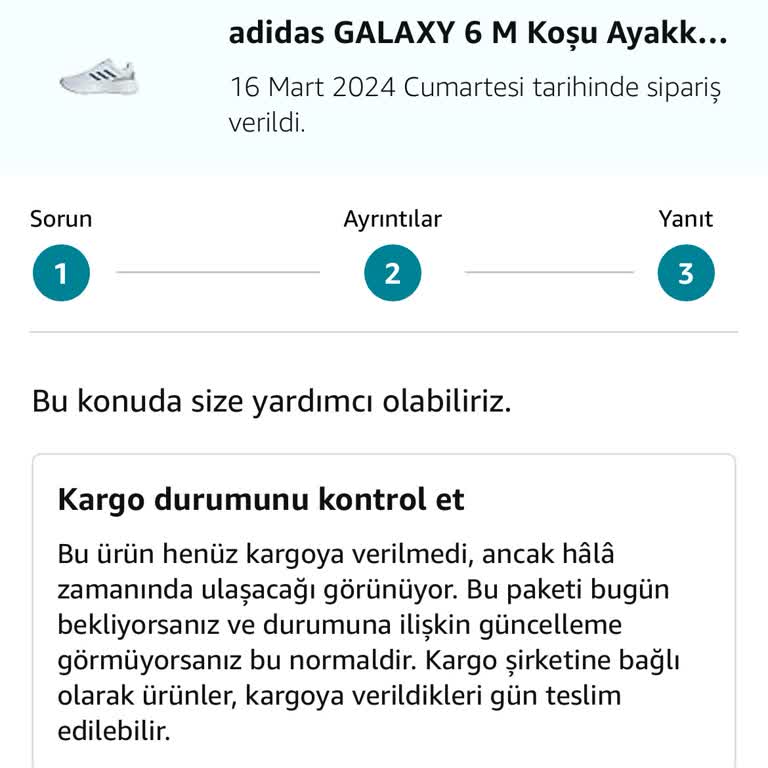 Amazon.com.tr Sipariş Sorunu