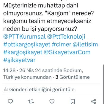 PTT Kargo, Paketimi 24 Gündür Teslim Etmiyor