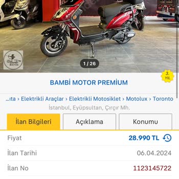Bambi Motor İstanbul Yanıltıcı İlan!