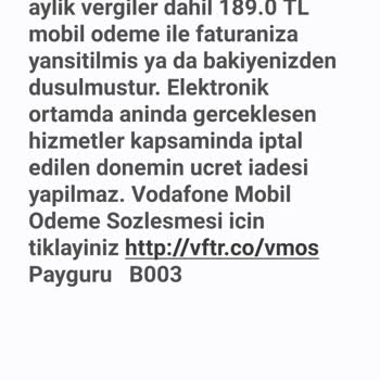 Vodafone Bilgim Dışı Üyelik