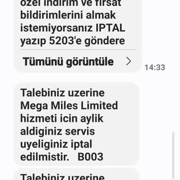 Vodafone Bilgim Dışı Üyelik