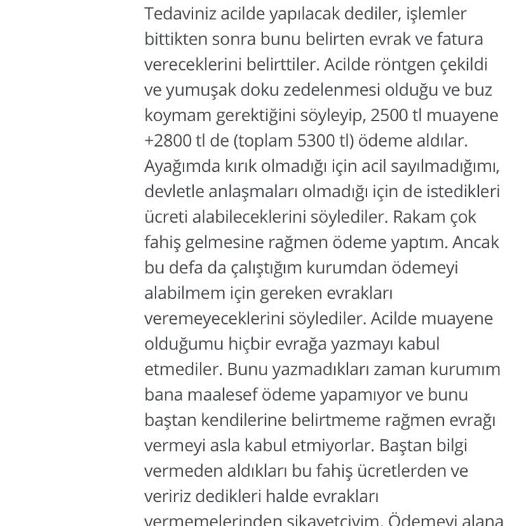 Emot Hastanesi Emot İzmir Acil Servisinde Fahiş Fiyat Uygulaması