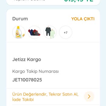 Ebebek Siparişim, İade Ücretinin Yatmaması, Jetizz Kargo Yavaşlığı