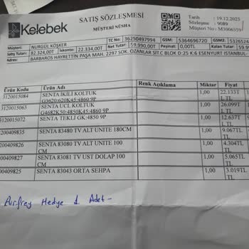 Kelebek Mobilya Teslim Edilmeyen Koltuk TK.
