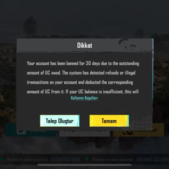 PUBG Mobile Suçsuz Yere Ban Atması