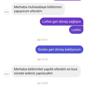 Mevra Firması İade Edilen Ürün Bedeli Bir Ay Oldu Ve Yatırılmadı.