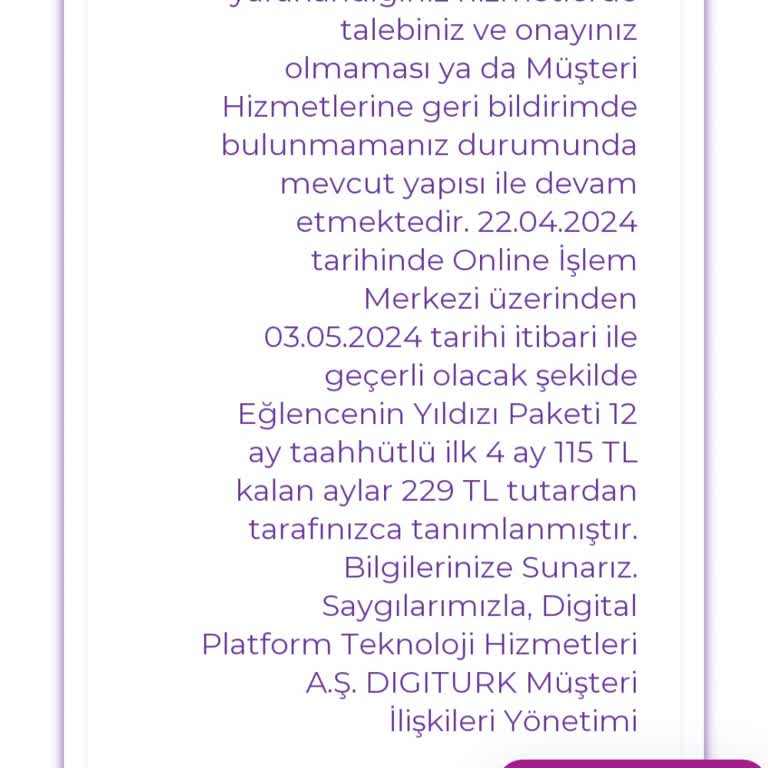 Digiturk - Servis Ücretinin İptali Ve Yanıltıcı Teklifler!