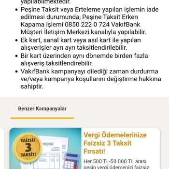 VakıfBank Taksit Kampanyası Hayal Kırıklığı