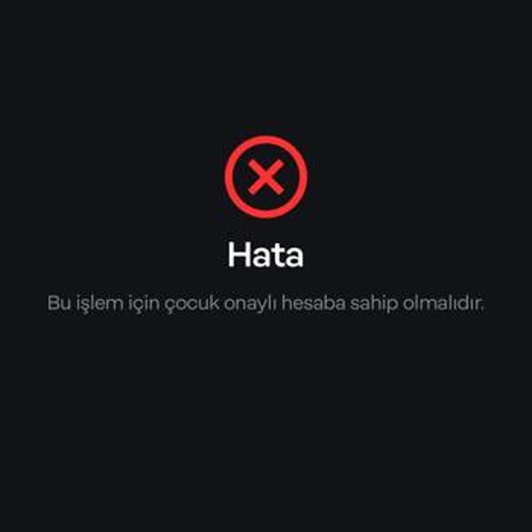 Papara Bu İşlem İçin Çocuk Onaylı Hesaba Sahip Olmalıdır.