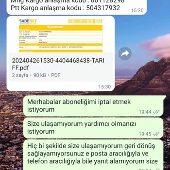 Sadenet Abone İptalini Sağlayamıyorum