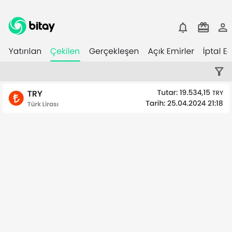 Bitay Para Çekme Talebi