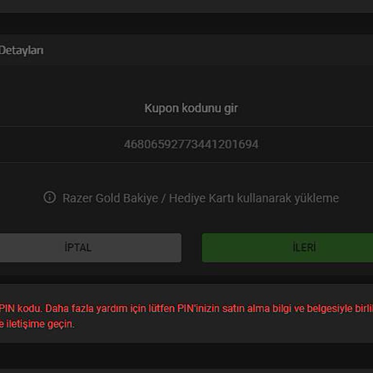 Kabasakalonline.com Razer Gold Bakiye İadesi Talebi