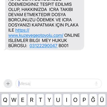 Kuzey Ege Otoyolu Tebligat Yapılmadan İcra Takibi Başlatılmış.