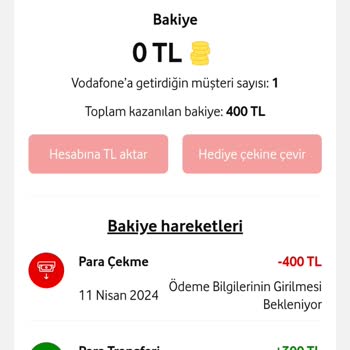 Vodafone Link At Kazan Paramı Ödemiyor