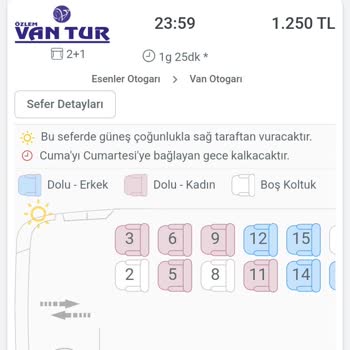 Özlem Van Turizm Gece Yolculuğunda Beklenmedik Ücret Artışı