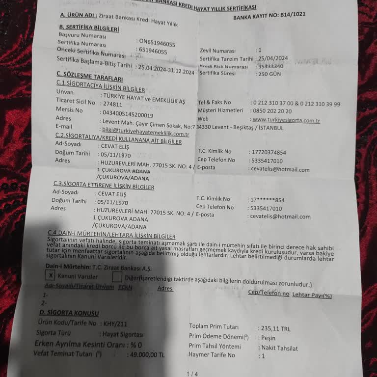 Ziraat Bankası Sigorta Kesintisi Mağduriyeti