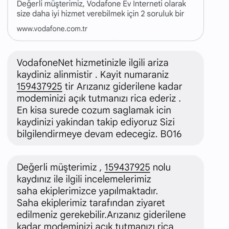 Vodafone Net Şikayet Kopma Sinyal Sorunu
