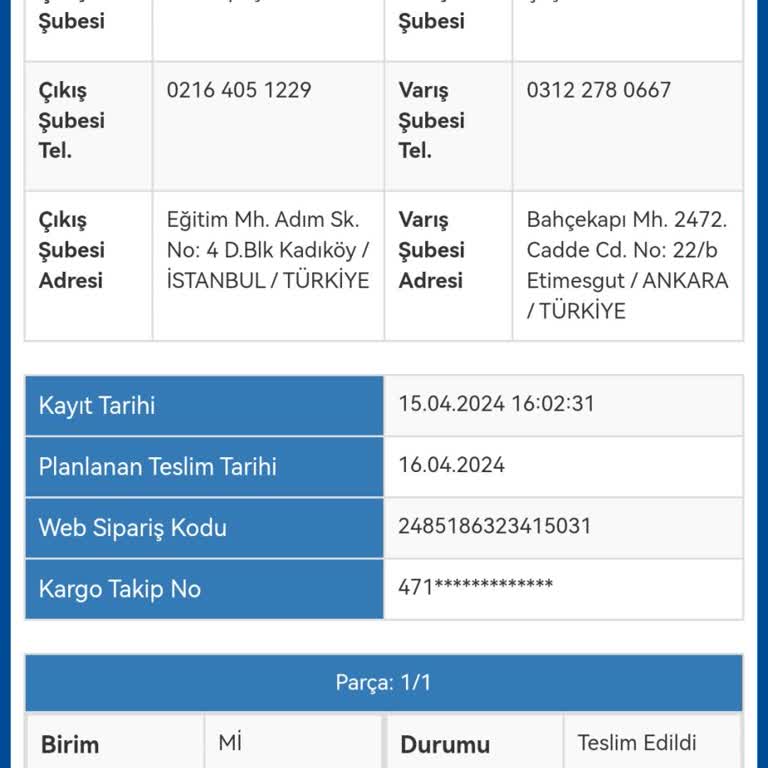Sürat Kargo Ürünümü Teslim Etmeden Teslim Alındı Bilgisi Girdi.