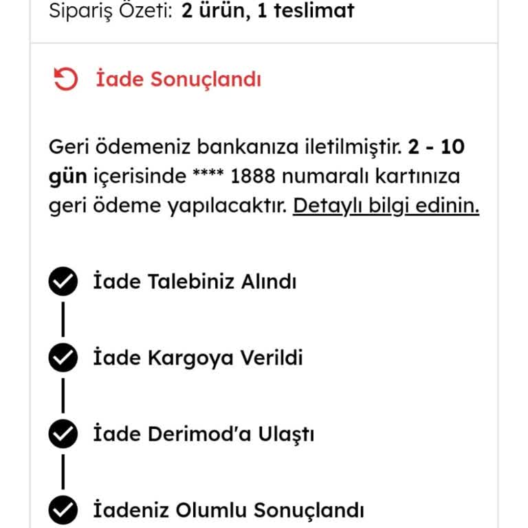 Derimod Ürünleri Teslim Alıp İadesini Yapmadılar