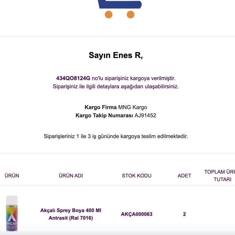 Nalburdayim.com 9 Gün Önce Sipariş Verdim, Teslimat Ve Sağlıklı Bir Bilgi Yok Hala...