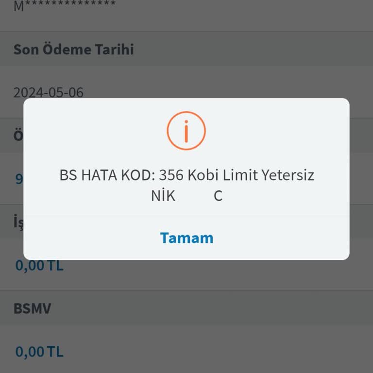 Halkbank 365 KOBİ Limit Yetersiz
