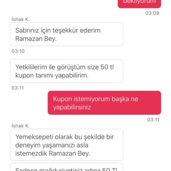 Yemek Sepeti Menü Eksik Sipariş